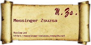 Messinger Zsuzsa névjegykártya