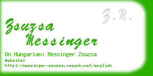 zsuzsa messinger business card
